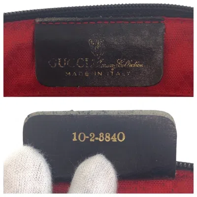 Pre-owned Gucci Black Multi-color Gg Canvas Leather Shoulder Bag ()