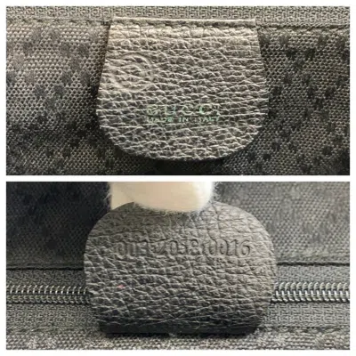 Pre-owned Gucci Black Suede Leather Backpack ()