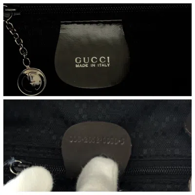 Pre-owned Gucci Brown Khaki Nylon Backpack ()