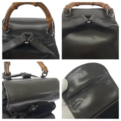 Pre-owned Gucci Brown Khaki Nylon Backpack ()