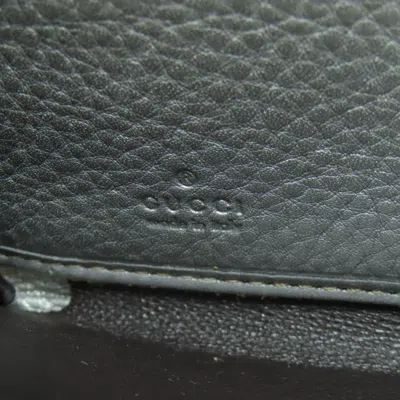 Pre-owned Gucci Brown Silver Canvas Leather Long Wallet (bi-fold) ()