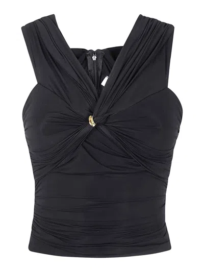 Elisabetta Franchi Down Shoulder Top