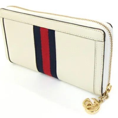 Pre-owned Gucci Ophidia Ivory Leather Long Wallet (bi-fold) ()