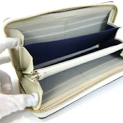 Pre-owned Gucci Ophidia Ivory Leather Long Wallet (bi-fold) ()