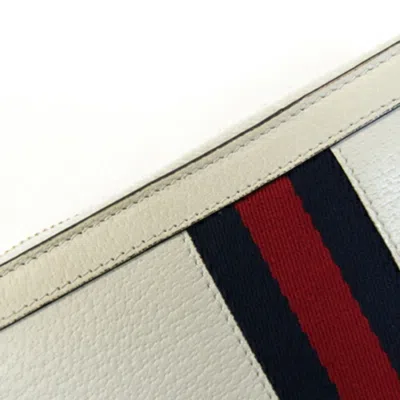 Pre-owned Gucci Ophidia Ivory Leather Long Wallet (bi-fold) ()