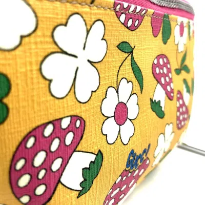 Pre-owned Gucci Yellow Pvc Fanny Pack Sling Bag ()