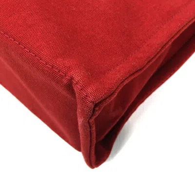 Pre-owned Hermes Fourre Tout Bordeaux Cotton Canvas Handbag Tote Bag ()