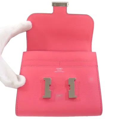 Pre-owned Hermes Pink Wallet (bi-fold) ()