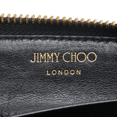 Pre-owned Jimmy Choo Black Leather Long Wallet (bi-fold) ()