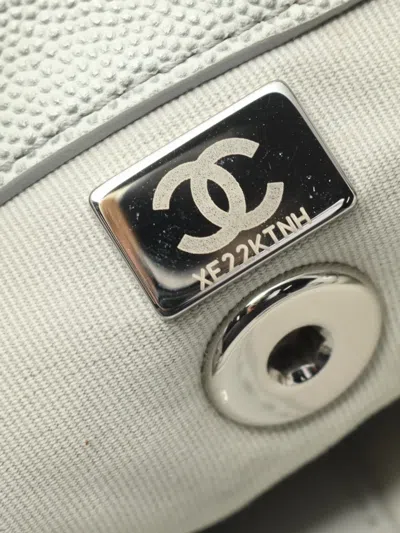 Pre-owned Chanel 2021 Diamond-quilted Backpack In Gray