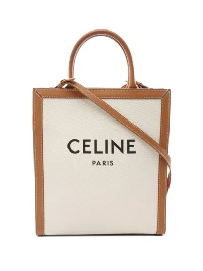 Pre-owned Celine 2010s Small Vertical Cabas Two-way Handbag In White