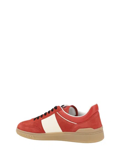 Valentino Garavani Upvillage Low Top Trainer In Split Leather And Calfskin Nappa Leather