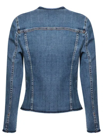 7 For All Mankind Vicky Stretch Blue Denim Jacket