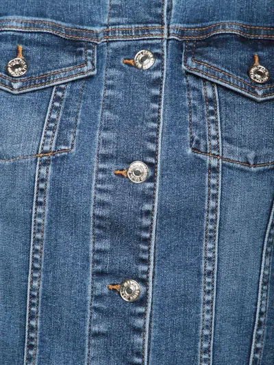 7 For All Mankind Vicky Stretch Blue Denim Jacket