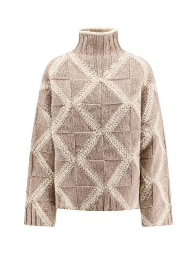 Bottega Veneta Argyle Intarsia-knit Wool Turtleneck Sweater