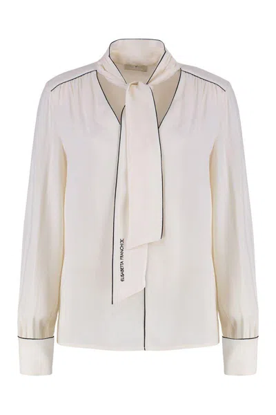 Elisabetta Franchi Burro Nero Georgette Shirt