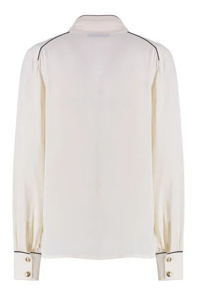 Elisabetta Franchi Burro Nero Georgette Shirt