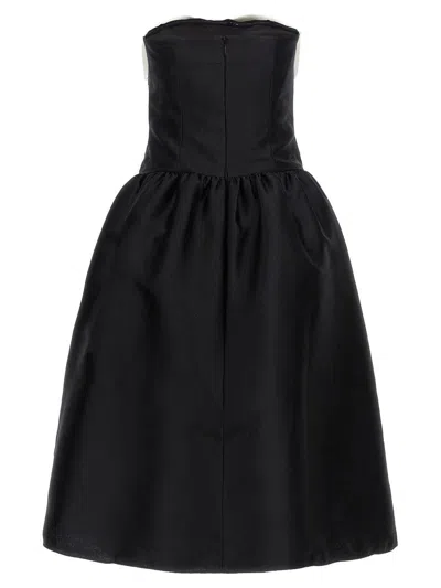 Self-portrait Taffeta Contrast-bow Midi Dress