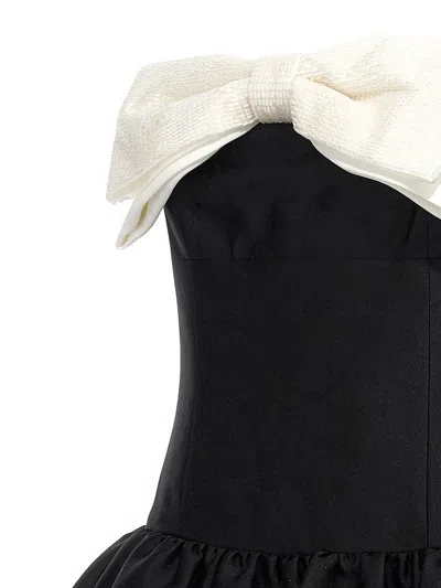 Self-portrait Taffeta Contrast-bow Midi Dress