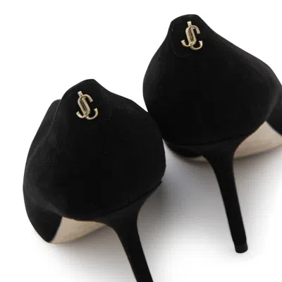 Jimmy Choo Romy 85 Spitze Pumps Aus Schwarzem Leder Mit Eidechsen-print