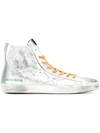 GOLDEN GOOSE GOLDEN GOOSE DELUXE BRAND FRANCY LIMITED EDITION HI-TOP trainers - METALLIC,G29WS591SIL11651815