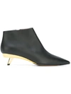 MARNI angled heel ankle boots,BRASS100%