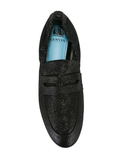 Shop Lanvin Elasticated Loafers In Black