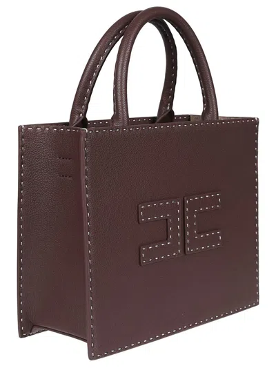 Elisabetta Franchi Logo-patch Stitched Tote Bag