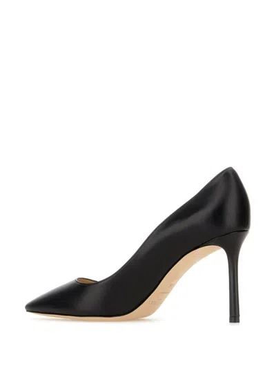 Jimmy Choo Black Leather Pumps In Black