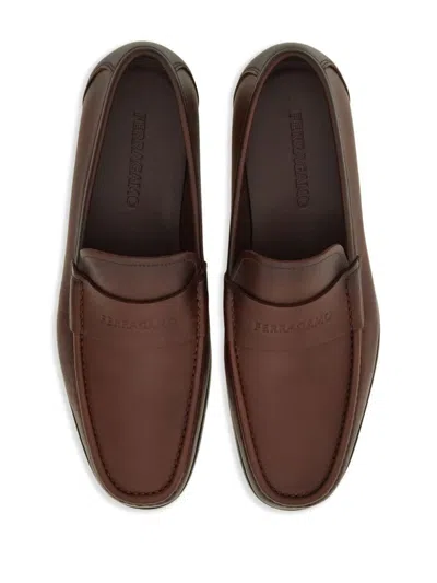 Ferragamo Logo-debossed Leather Loafers