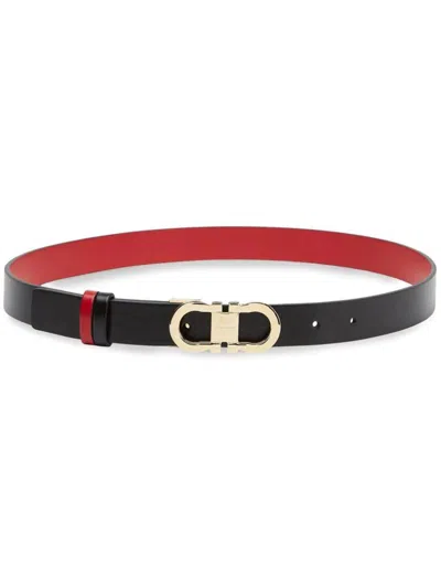Ferragamo Salvatore  Smooth Leather Reversible Gancini Belt Accessories