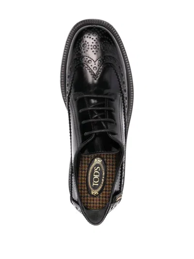 Tod's Brogue Laced Tag Logo Shoes