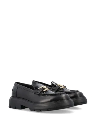 Ferragamo Maryan Chunky Sole Loafers With Gold-tone Hardware