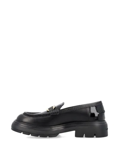 Ferragamo Maryan Chunky Sole Loafers With Gold-tone Hardware