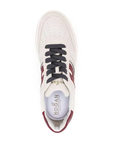 Hogan Retro-inspired Leather Sneakers With Memory Foam In Multi