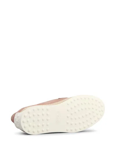 Tod's Suede Slipper Loafers With Double T Ring Accessory Shoes