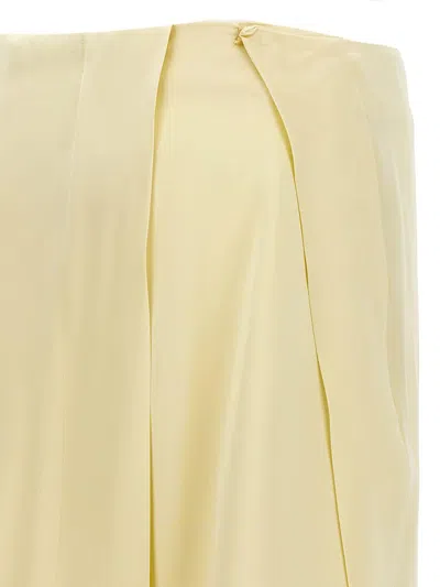 Jil Sander Women Satin Skirt With Side Slit