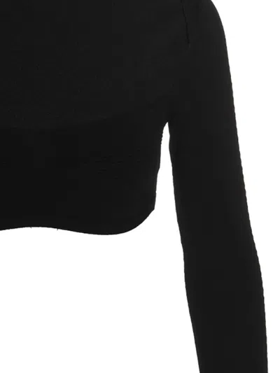 Dsquared2 Ribbed Cropped Sweater Sweaters And Cardigans Black