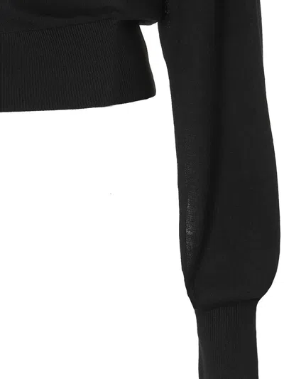 Ramael Cut Out Insert Top Sweater Sweaters And Cardigans Black