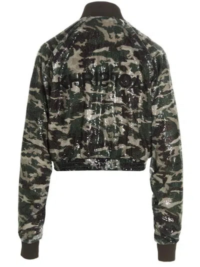 Khrisjoy Sequin Bomber Jacket Casual Jackets And Parka Green