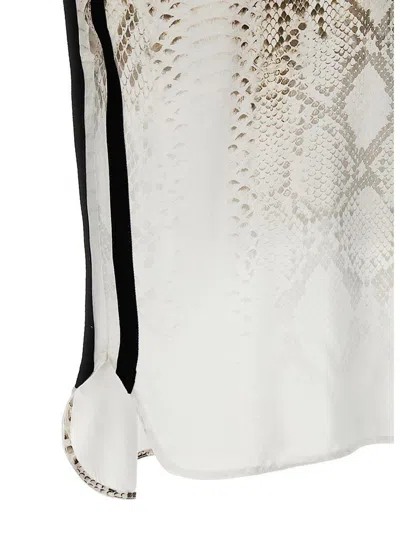 Nude Sleeveless T-shirt With Round Neck