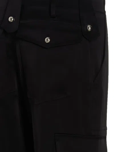 David Koma Satin Cargo Pants Belt Loops