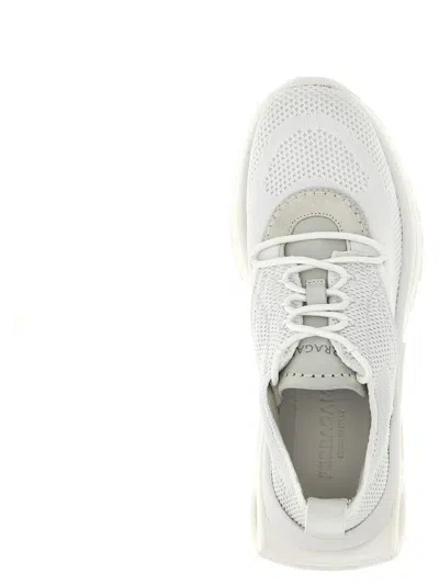 Ferragamo Nima Leather-trimmed Mesh Sneakers In White