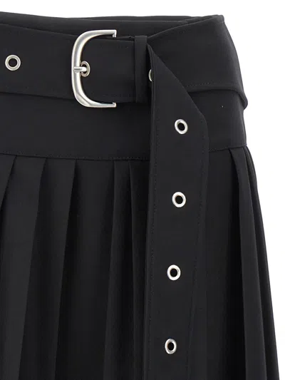 Shop Off-white Pleated Midi Skirt