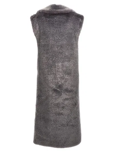 Philosophy Di Lorenzo Serafini Lapel Sleeveless Fur Coat