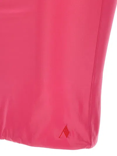 Attico High-waisted Knee-length Pencil Skirt Satin Finish