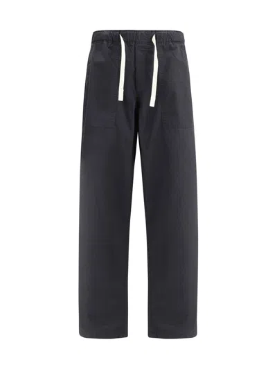 Palm Angels Black Pxp Washed Palm Chino Trousers