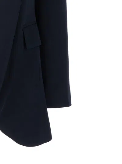 Plain Black Open Jacket In Technical Fabric Woman