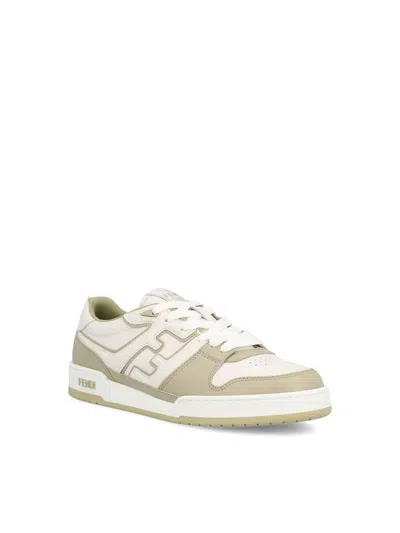 Fendi Leather Sneakers With Ff Lateral Logo
