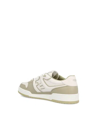 Fendi Leather Sneakers With Ff Lateral Logo